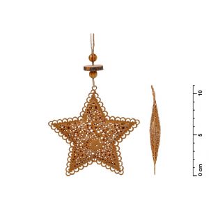 Zawieszka metalowa MFP Gwiazda Brązowa, 8.5cm